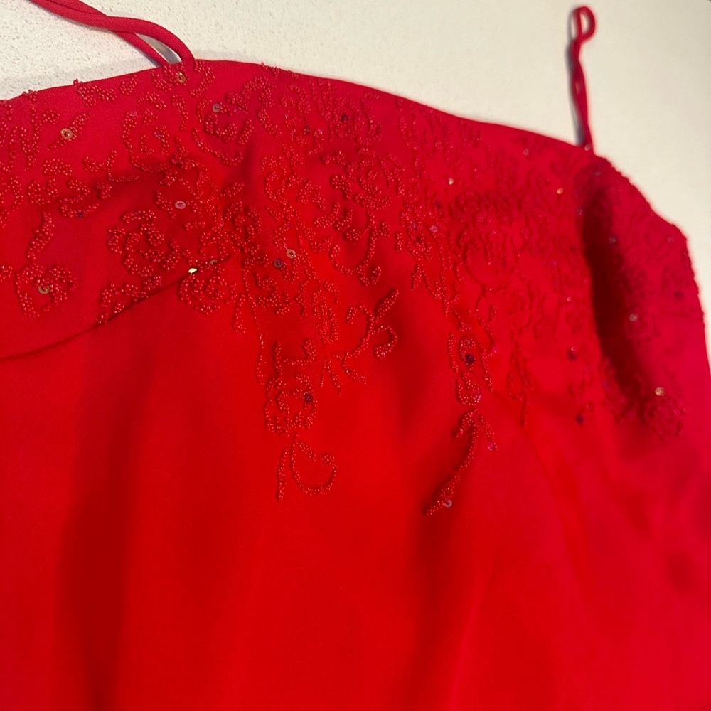 Grace USA Hand Beaded Gown Maxi Dress Large
